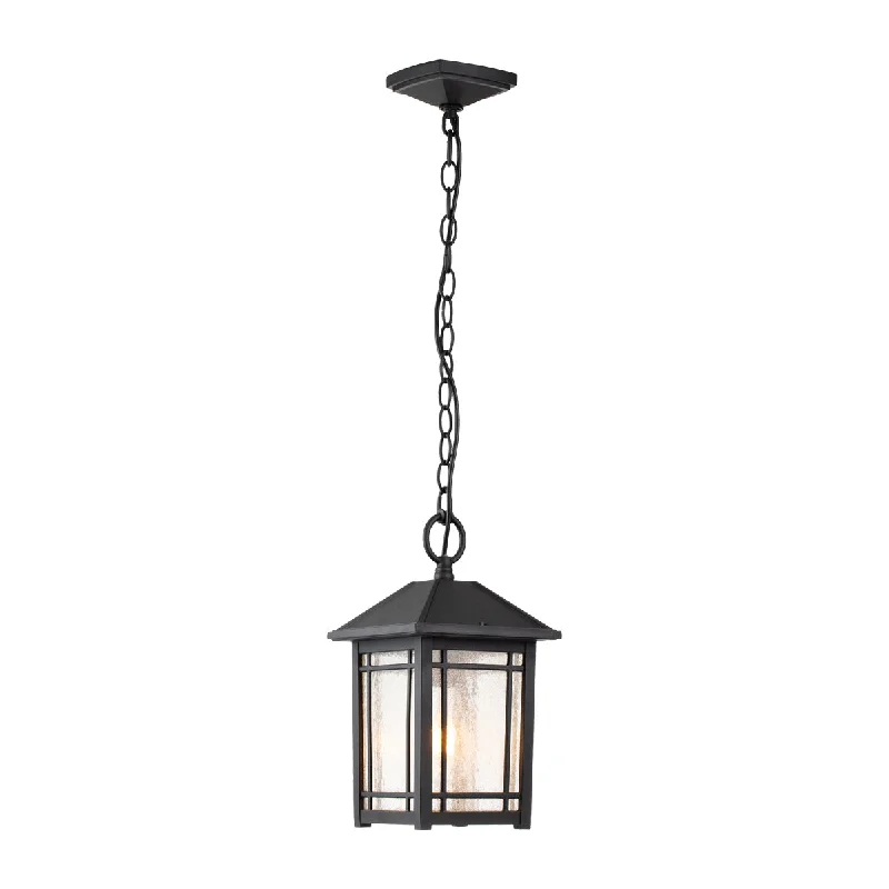 Track lighting with colored glass accentsCedar Point Chain Lantern – Black Finish