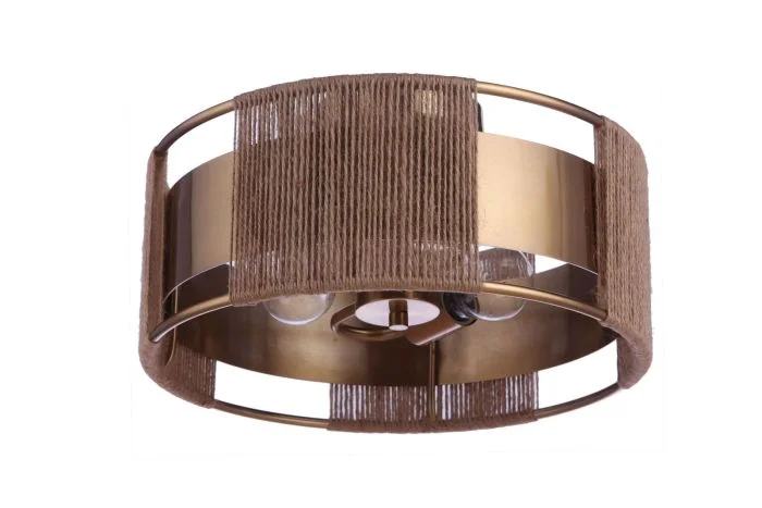 Track lighting with a decorative track designCraftmade 59052-SB Kensey 2 Light Semi Flush in Satin Brass