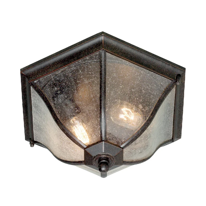 Track lighting for updating office lobbiesNew England 2Lt Medium Flush Lantern – Weathered Bronze Finish