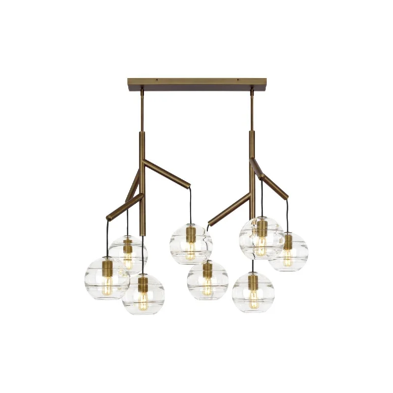 Industrial Lighting for Textile MillsSedona 39 in. 8 Lights Chandelier Aged Brass Finish Clear Industrial Lighting for Textile MillsSedona 39 in. 8 Lights Chandelier Aged Brass Finish Clear