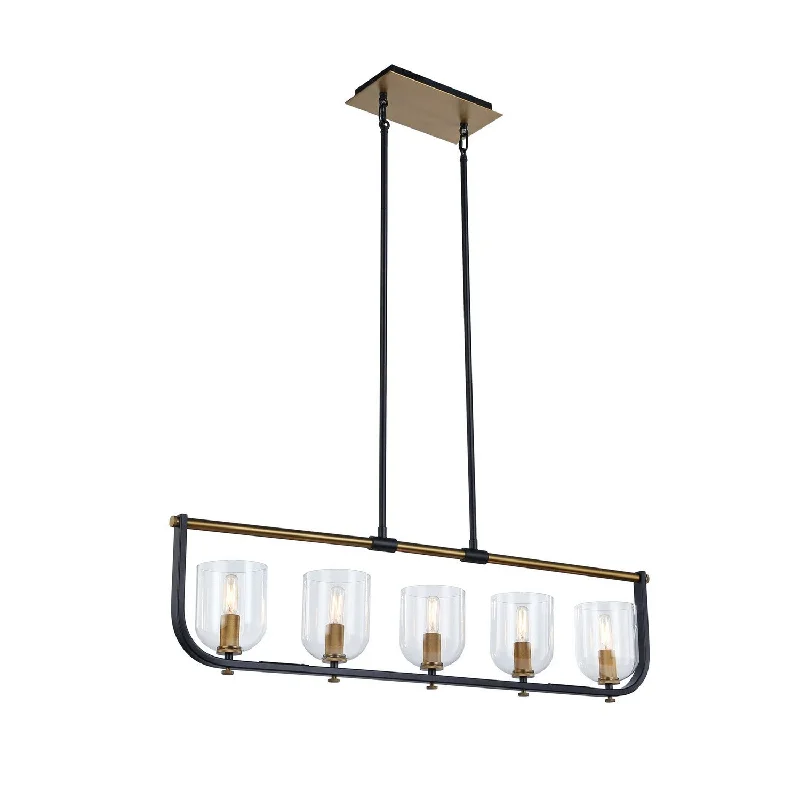 Track lighting with a brushed nickel finishCheshire Linear Chandelier