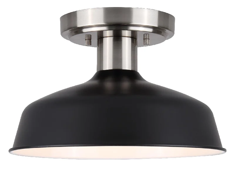 High - lumen track lighting for bright spacesCanarm ISF1055A01BKN Bello Semi-Flush Mount in Black and Nickel High - lumen track lighting for bright spacesCanarm ISF1055A01BKN Bello Semi-Flush Mount in Black and Nickel