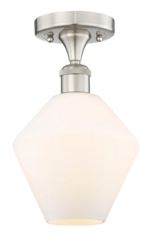 Dimmable Industrial Lighting for Ambiance ControlEdison One Light Semi-Flush Mount