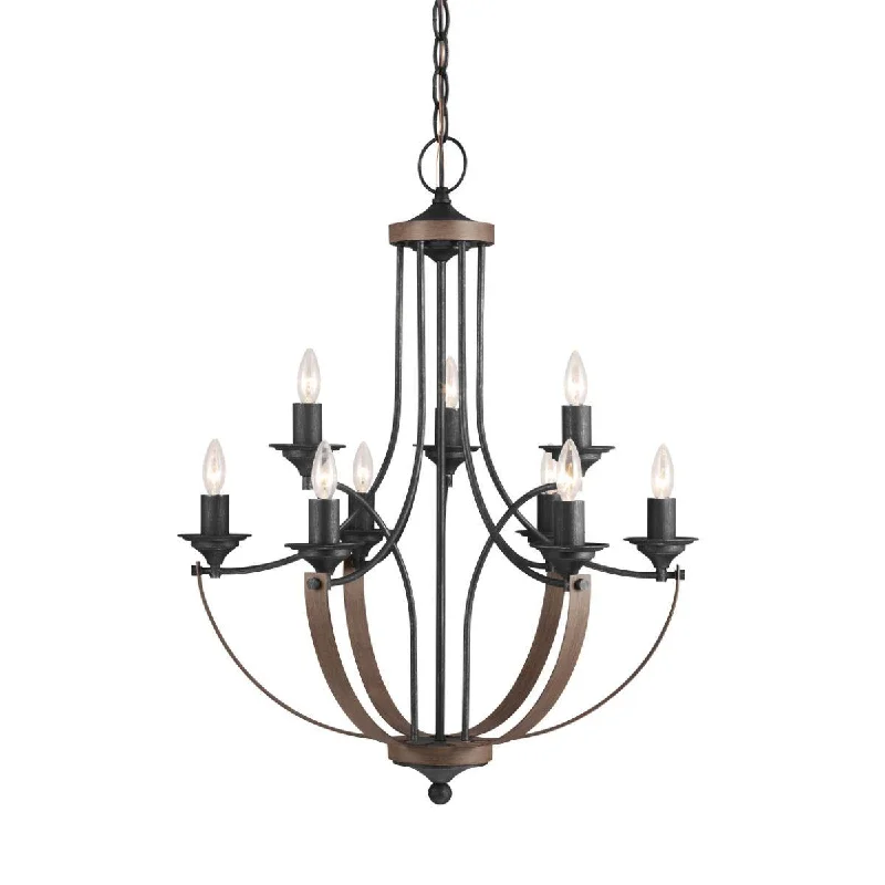 Color - Tunable Industrial Lighting for Special ApplicationsCorbeille 9 Lights LED Chandelier Black Finish Color - Tunable Industrial Lighting for Special ApplicationsCorbeille 9 Lights LED Chandelier Black Finish