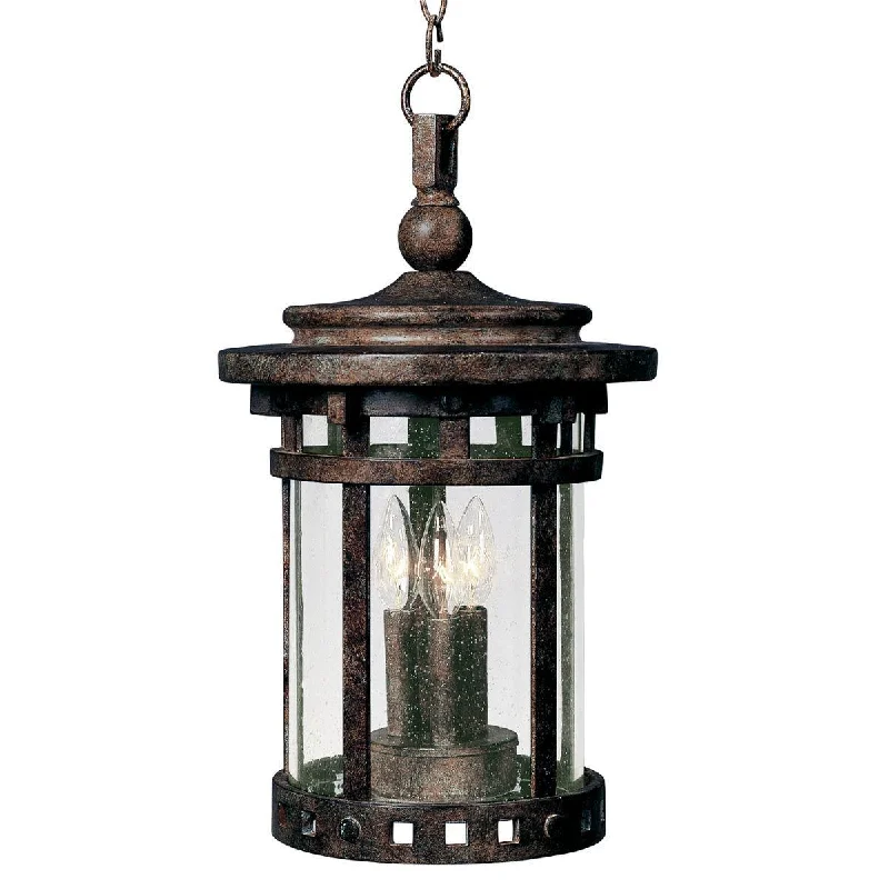 Industrial Pendant Lighting for Machine ShopsSanta Barbara DC 17 In. 3 Lights Outdoor Hanging Lantern Bronze Finish Industrial Pendant Lighting for Machine ShopsSanta Barbara DC 17 In. 3 Lights Outdoor Hanging Lantern Bronze Finish