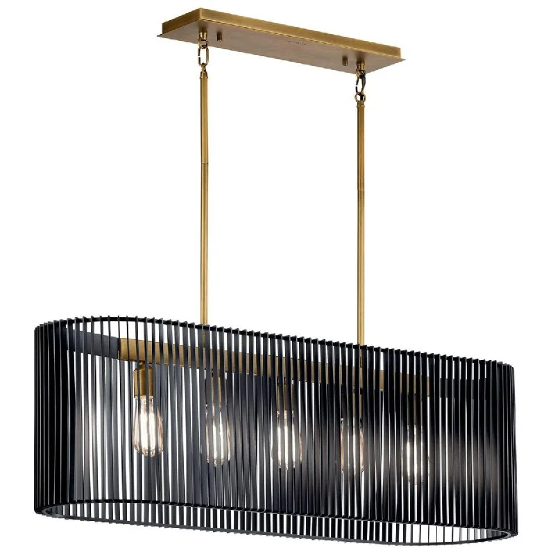 Low - Bay Industrial Lighting Fixtures for Small FactoriesLinara 40 in. 5 Lights Chandelier Black Finish Low - Bay Industrial Lighting Fixtures for Small FactoriesLinara 40 in. 5 Lights Chandelier Black Finish