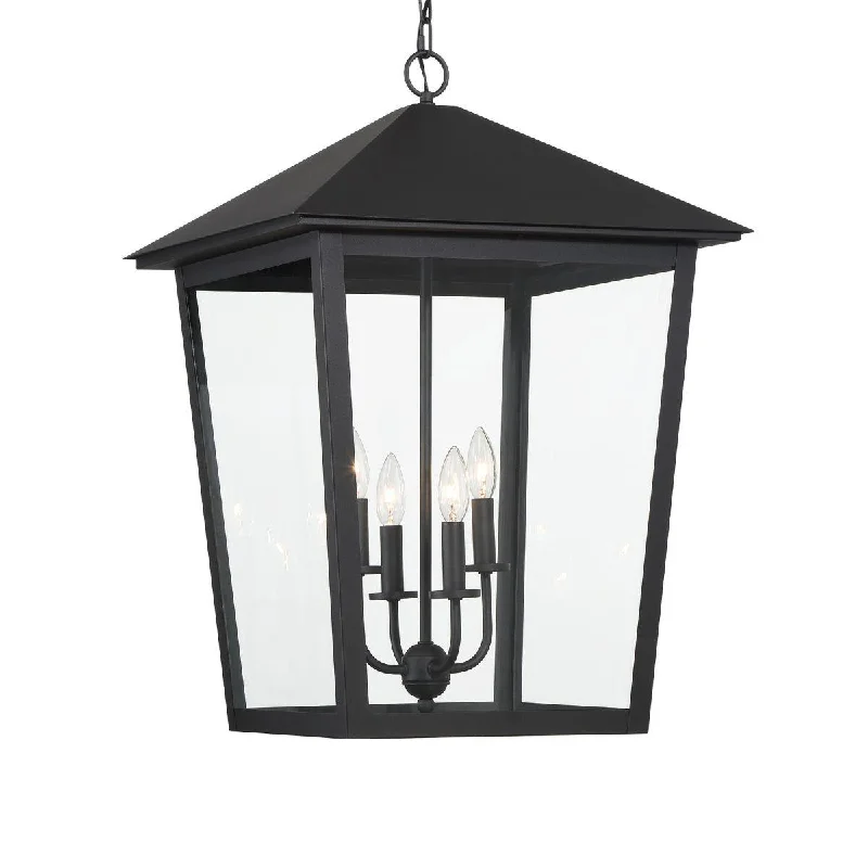 Waterproof Industrial Lighting for Wet AreasNoble Hill 19 In. 4 Lights Outdoor Hanging Lantern Black Finish Waterproof Industrial Lighting for Wet AreasNoble Hill 19 In. 4 Lights Outdoor Hanging Lantern Black Finish
