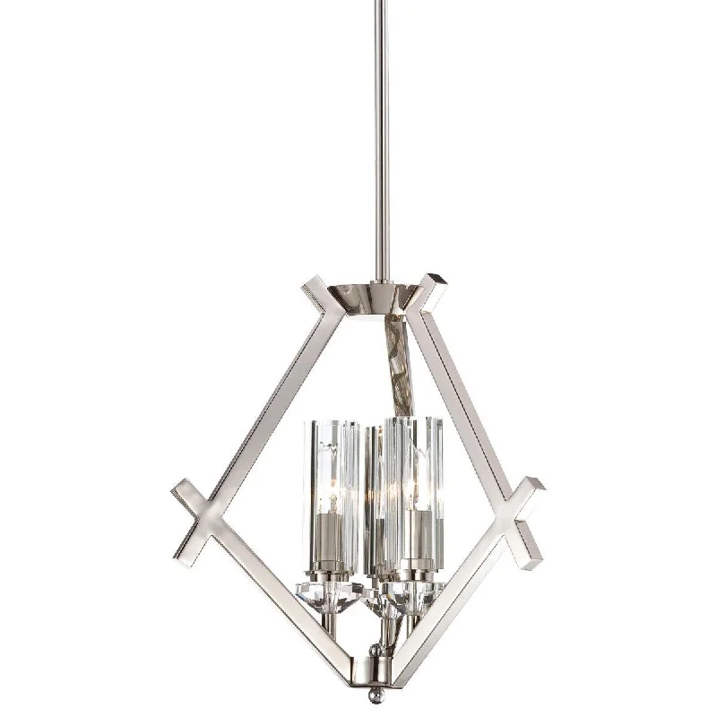 Industrial Lighting for Furniture FactoriesFusano 17 in. 3 lights Chandelier Polished Nickel finish Industrial Lighting for Furniture FactoriesFusano 17 in. 3 lights Chandelier Polished Nickel finish