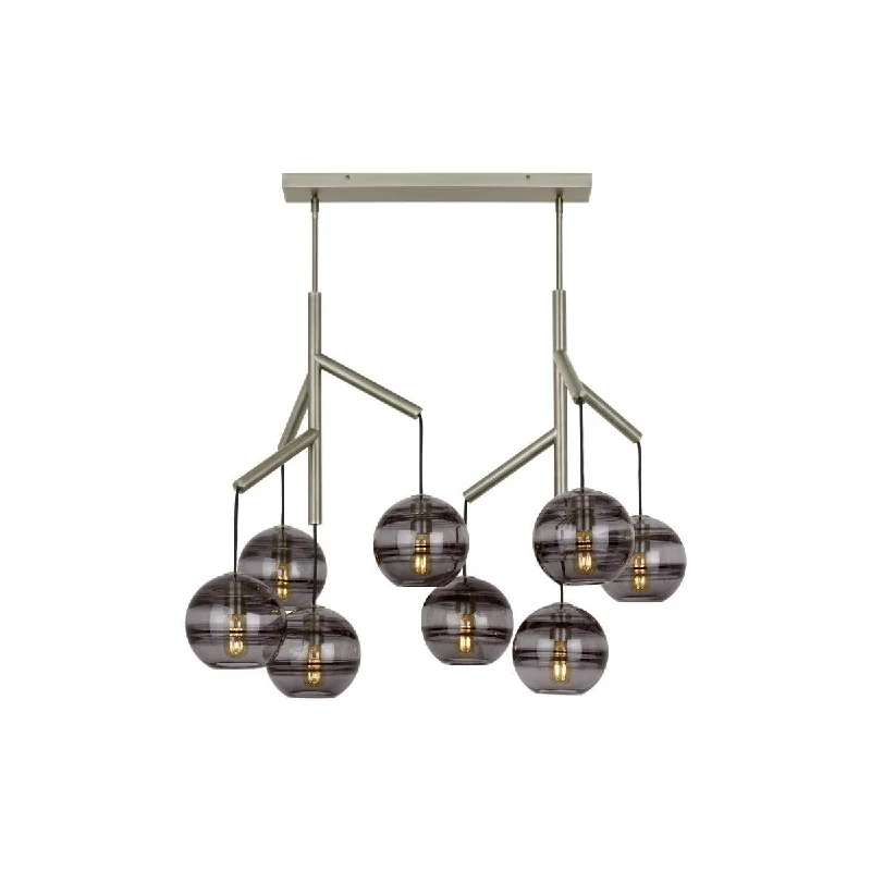 Industrial Flood Lighting for Outdoor Loading DocksSedona 39 in. 8 Lights Chandelier Satin Nickel Finish Smoke Industrial Flood Lighting for Outdoor Loading DocksSedona 39 in. 8 Lights Chandelier Satin Nickel Finish Smoke