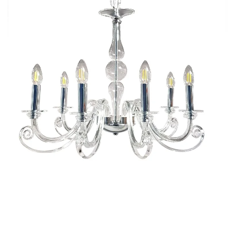 Industrial Emergency Lighting for Safety in FactoriesEirene 28 in. 6 Lights Chandelier Polished Nickel Finish Industrial Emergency Lighting for Safety in FactoriesEirene 28 in. 6 Lights Chandelier Polished Nickel Finish