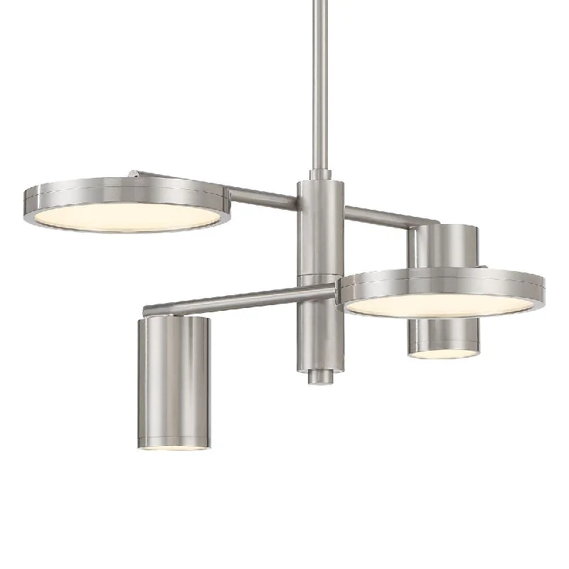 Industrial Lighting with High CRI (Color Rendering Index) for True Color PerceptionSwivel 20 in. LED Chandelier Brushed Nickel finish