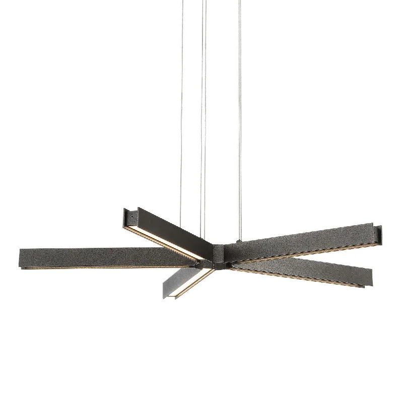 Industrial Pendant Lighting for Machine ShopsStructure 32 in. LED Chandelier Smoked Iron finish Industrial Pendant Lighting for Machine ShopsStructure 32 in. LED Chandelier Smoked Iron finish