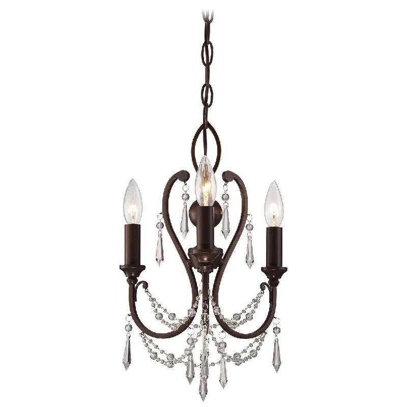 Industrial Lighting for Food Processing Factories12 in. 3 Lights Chandelier Bronze finish Industrial Lighting for Food Processing Factories12 in. 3 Lights Chandelier Bronze finish