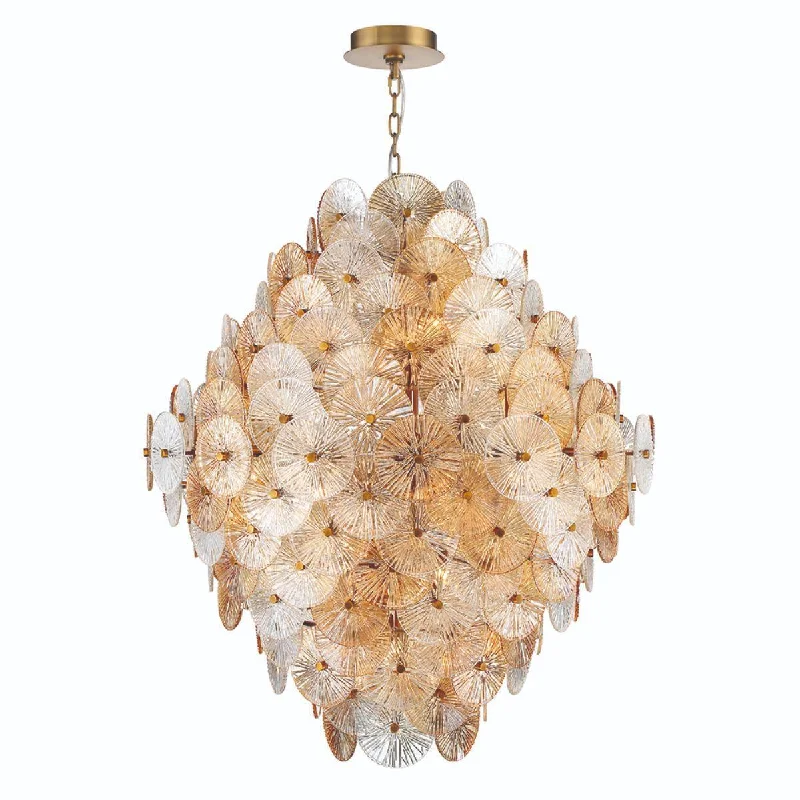 Waterproof Industrial Lighting for Wet AreasSue-Anne 40 in. 27 Lights Chandelier Brass Finish Waterproof Industrial Lighting for Wet AreasSue-Anne 40 in. 27 Lights Chandelier Brass Finish