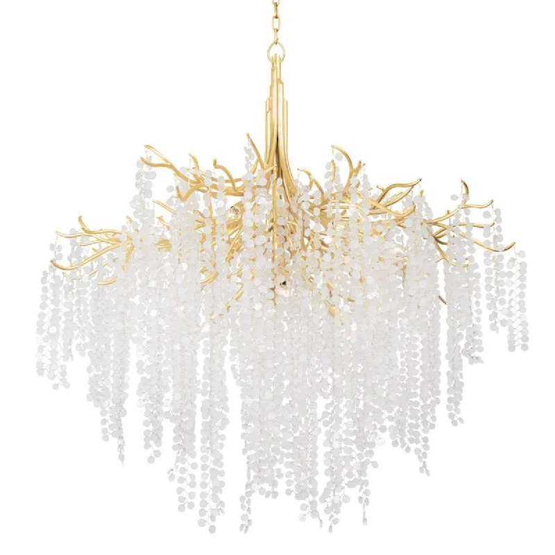 Shock - Resistant Industrial Lighting for Vibrating Machinery AreasGenoa 49 in. 12 lights Chandelier gold leaf Finish Shock - Resistant Industrial Lighting for Vibrating Machinery AreasGenoa 49 in. 12 lights Chandelier gold leaf Finish