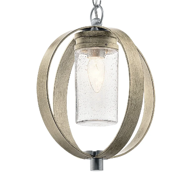 Track lighting for task lighting in workshopsGrand Bank Outdoor Pendant – Antique Grey Finish