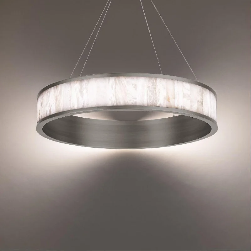 Energy - Efficient Industrial Lighting for Cost - SavingsColiseo 28 in. LED Chandelier Nickel Finish