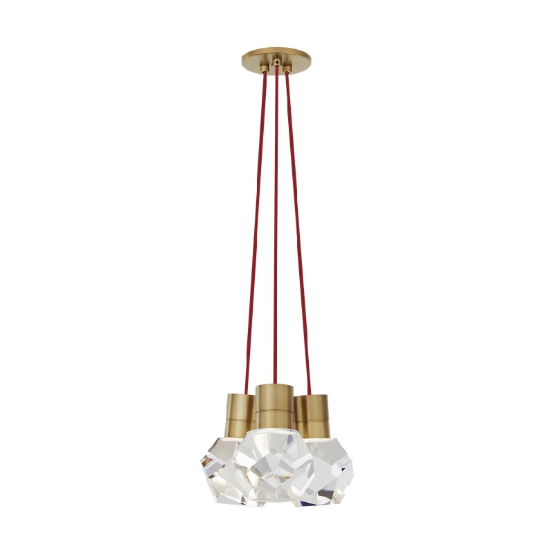 Track lighting with a decorative track designKira 3-Light Pendant