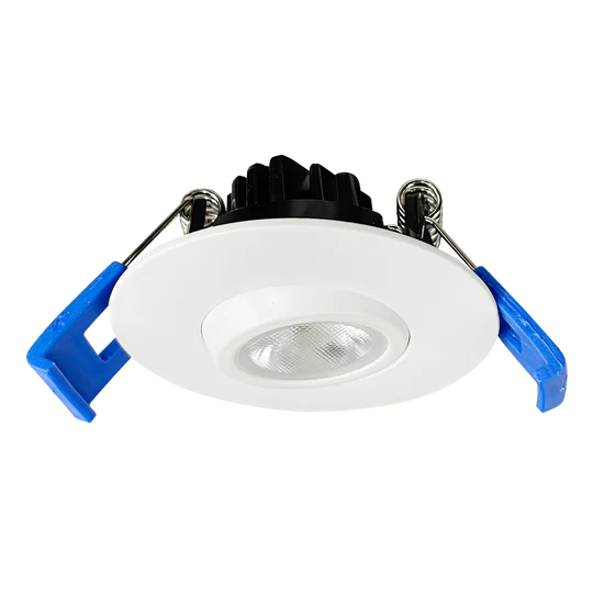 Energy - efficient track lighting fixturesLuxrite LR23236  2" Gimbal Round Snap In Downlight 5CCT