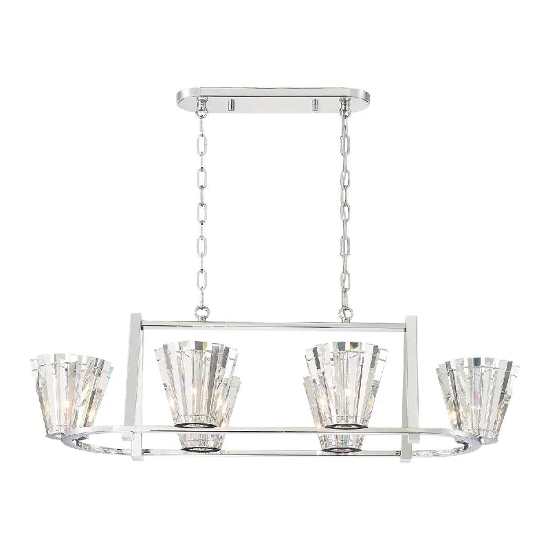 Industrial Task Lighting for Precision WorkstationsRicca 45 in. 6 Lights Chandelier Silver finish Industrial Task Lighting for Precision WorkstationsRicca 45 in. 6 Lights Chandelier Silver finish