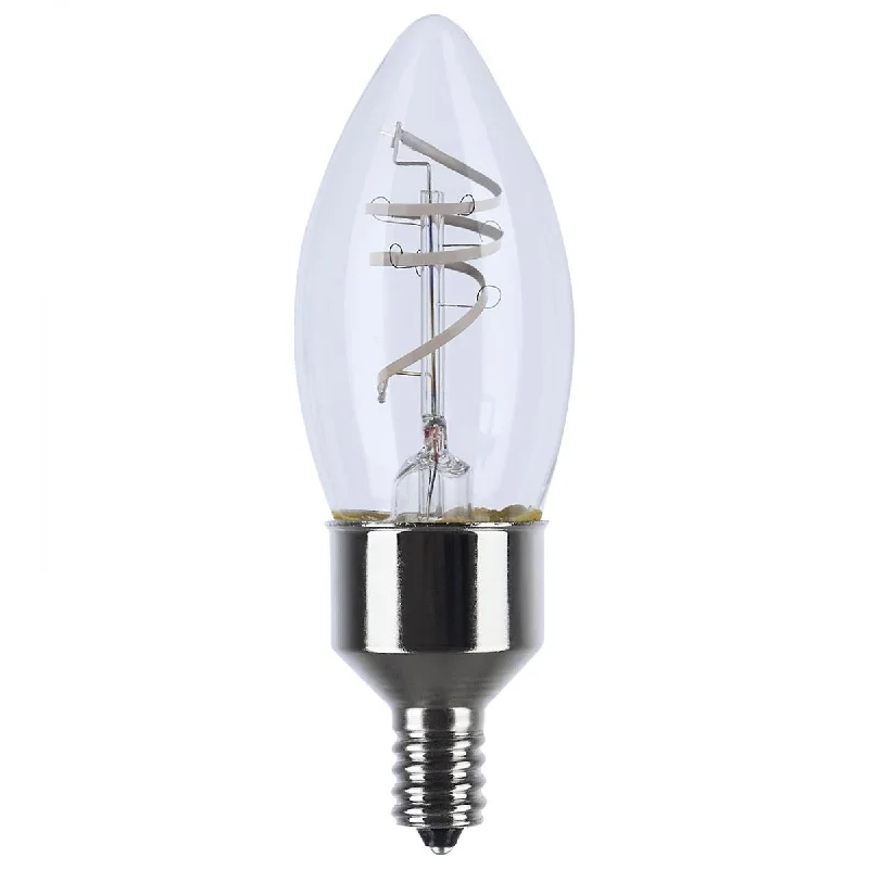 Dimmable track lighting for home officesSatco S11525 4 Watt B11 LED Candelabra Bulb Reminiscent Flex Gray Coil Filament