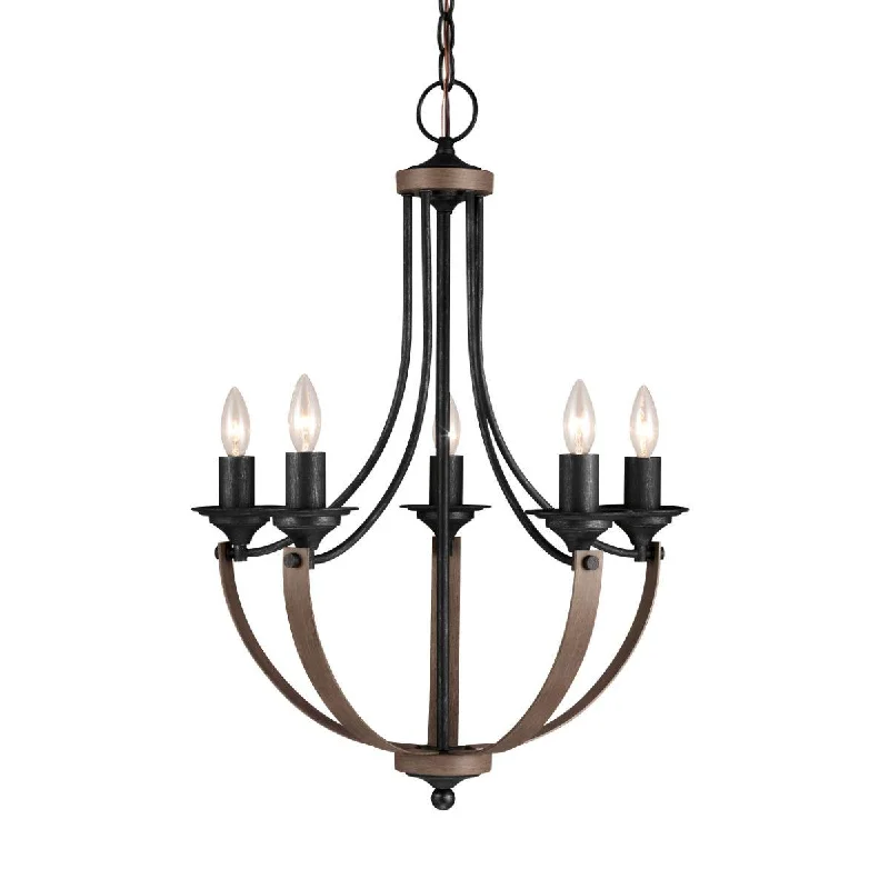 Industrial Lighting for Woodworking FactoriesCorbeille 5 Lights Chandelier Black Finish Industrial Lighting for Woodworking FactoriesCorbeille 5 Lights Chandelier Black Finish