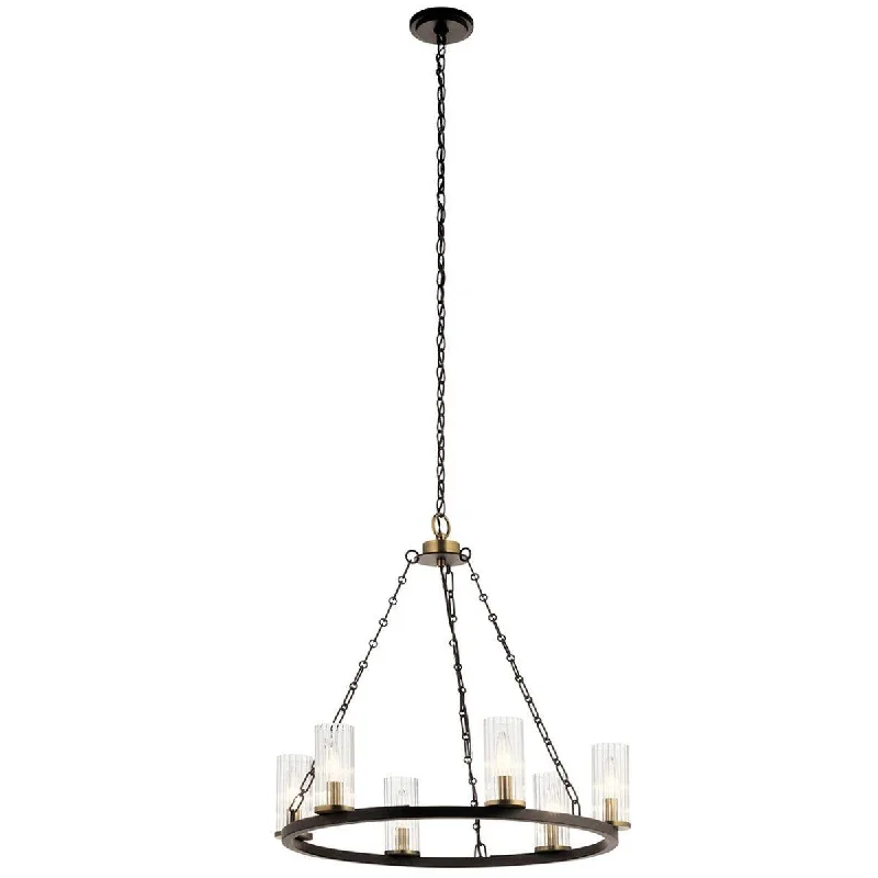 Industrial Flood Lighting for Outdoor Loading DocksMathias 25 In. 6 Lights Chandelier Bronze Finish Industrial Flood Lighting for Outdoor Loading DocksMathias 25 In. 6 Lights Chandelier Bronze Finish