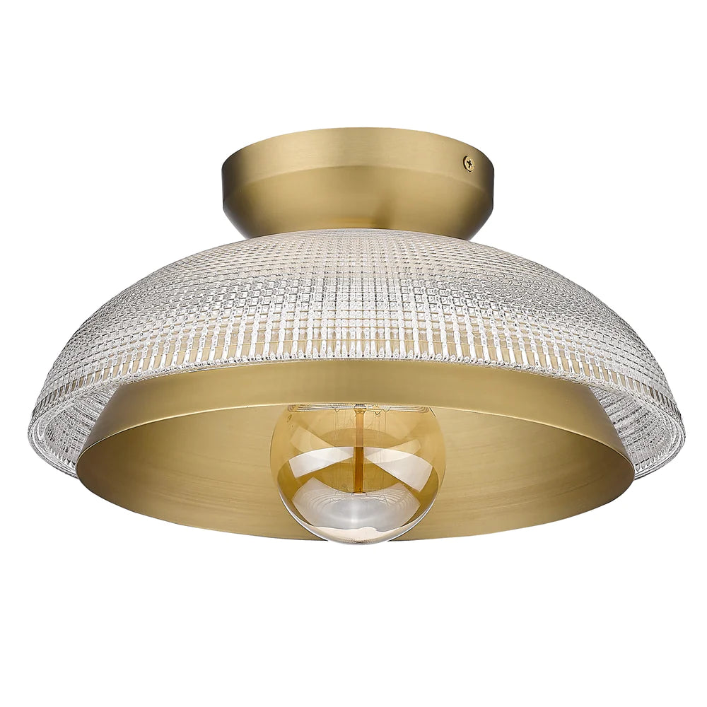White track lighting for a clean lookGolden Lighting 0309-FM BCB-RPG Crawford Flush Mount in Gold