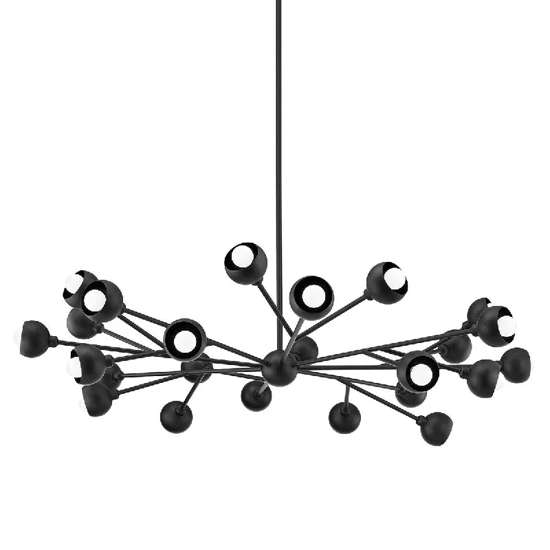 Industrial Lighting for Furniture FactoriesColt 24 Lights Chandelier Black finish