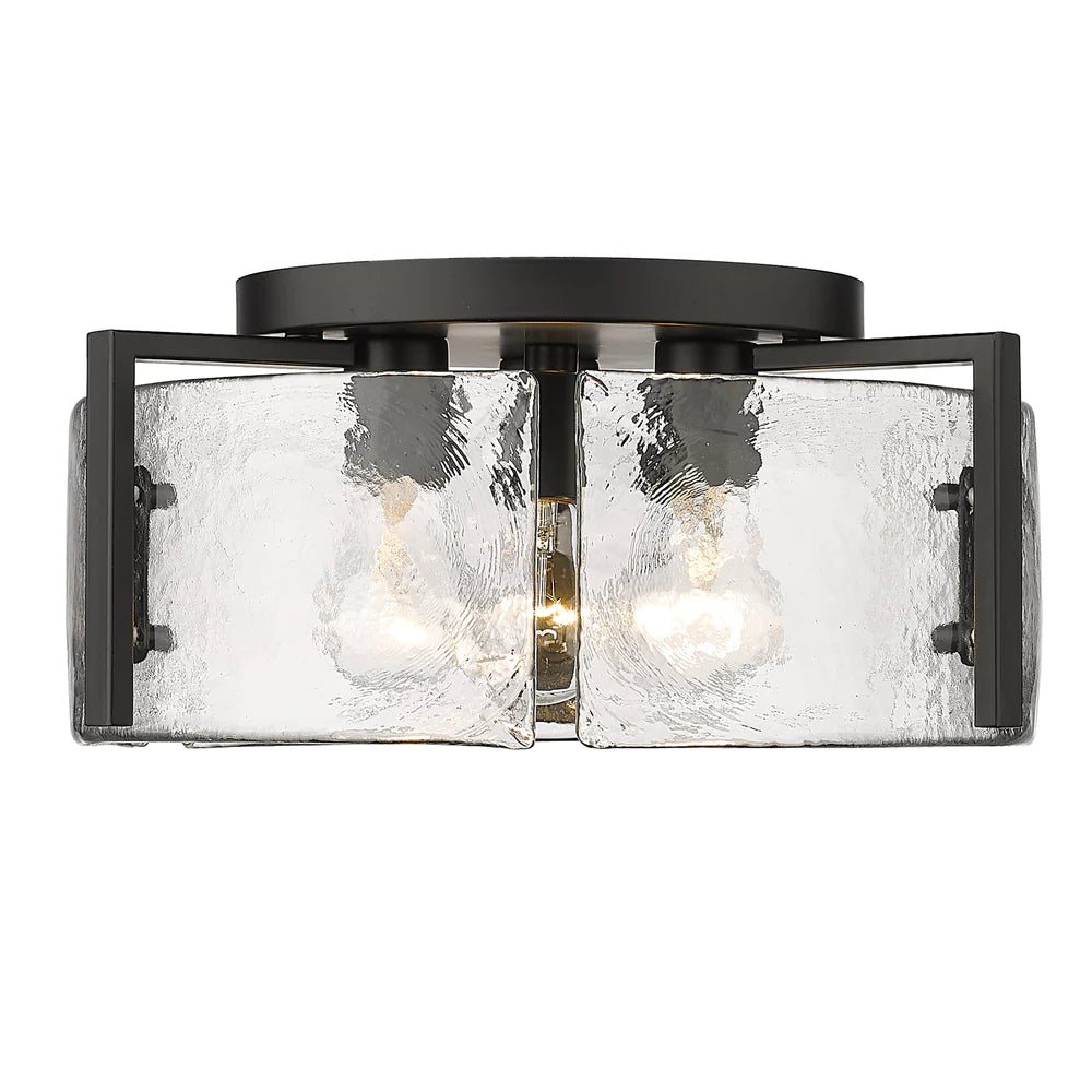 Track lighting with multiple heads for flexibilityGolden Lighting 3164-FM BLK-HWG Aenon Flush Mount in Black Track lighting with multiple heads for flexibilityGolden Lighting 3164-FM BLK-HWG Aenon Flush Mount in Black