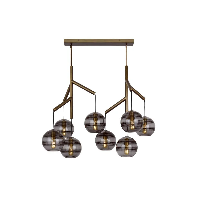 Industrial Lighting for Food Processing FactoriesSedona 39 in. 8 Lights Chandelier Aged Brass Finish Smoke Industrial Lighting for Food Processing FactoriesSedona 39 in. 8 Lights Chandelier Aged Brass Finish Smoke