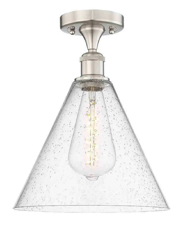 Industrial Lighting for Printing Press FacilitiesEdison One Light Semi-Flush Mount