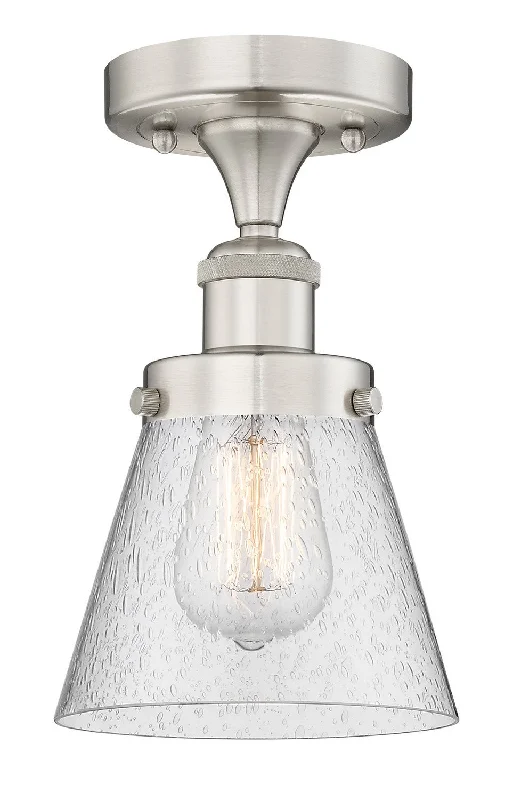 Industrial Area Lighting for Large Open SpacesEdison One Light Semi-Flush Mount