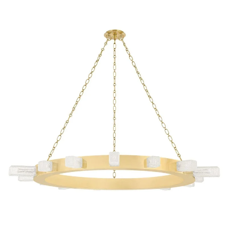 Industrial Lighting for Printing Press FacilitiesCitrine 49 in. 15 lights LED Chandelier vintage brass Finish Industrial Lighting for Printing Press FacilitiesCitrine 49 in. 15 lights LED Chandelier vintage brass Finish