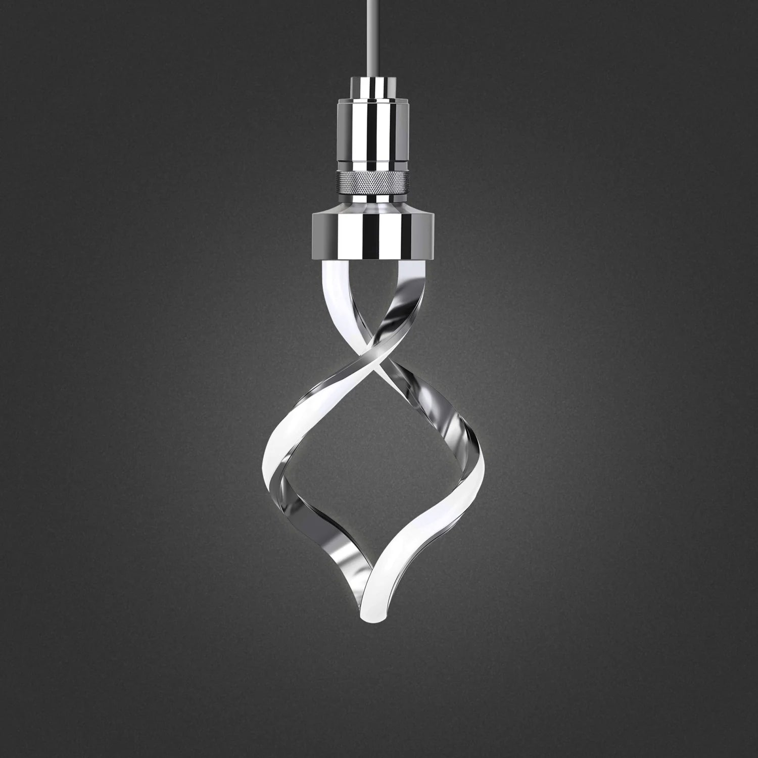Track lighting for illuminating dining tablesFeit SPIRAL930CACHRM/HDRP 5.5W Chrome LED Helix Bulb 3000K
