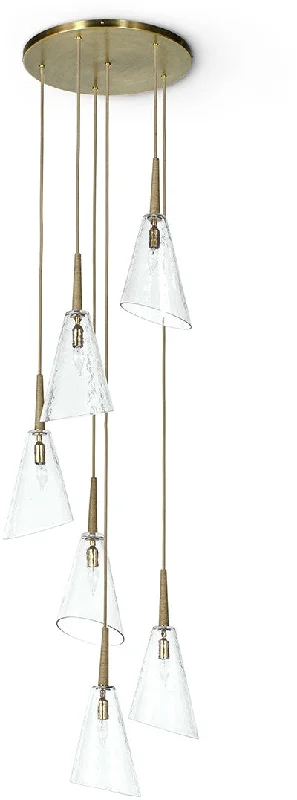 Outdoor - rated track lighting for patiosPalecek 2218-79 Veraldi Glass and Jute Wrapped Chandelier