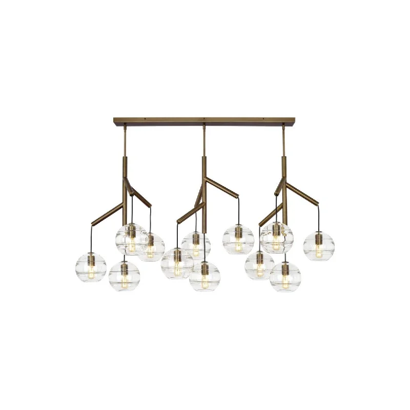 Low - Bay Industrial Lighting Fixtures for Small FactoriesSedona 63 in. 12 Lights Chandelier Aged Brass Finish Clear Low - Bay Industrial Lighting Fixtures for Small FactoriesSedona 63 in. 12 Lights Chandelier Aged Brass Finish Clear