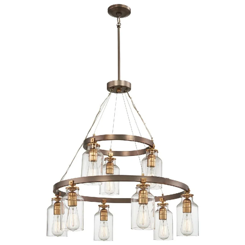 Corrosion - Resistant Industrial Lighting for Coastal FactoriesMorrow 29 in. 9 Lights Chandelier Bronze finish Corrosion - Resistant Industrial Lighting for Coastal FactoriesMorrow 29 in. 9 Lights Chandelier Bronze finish