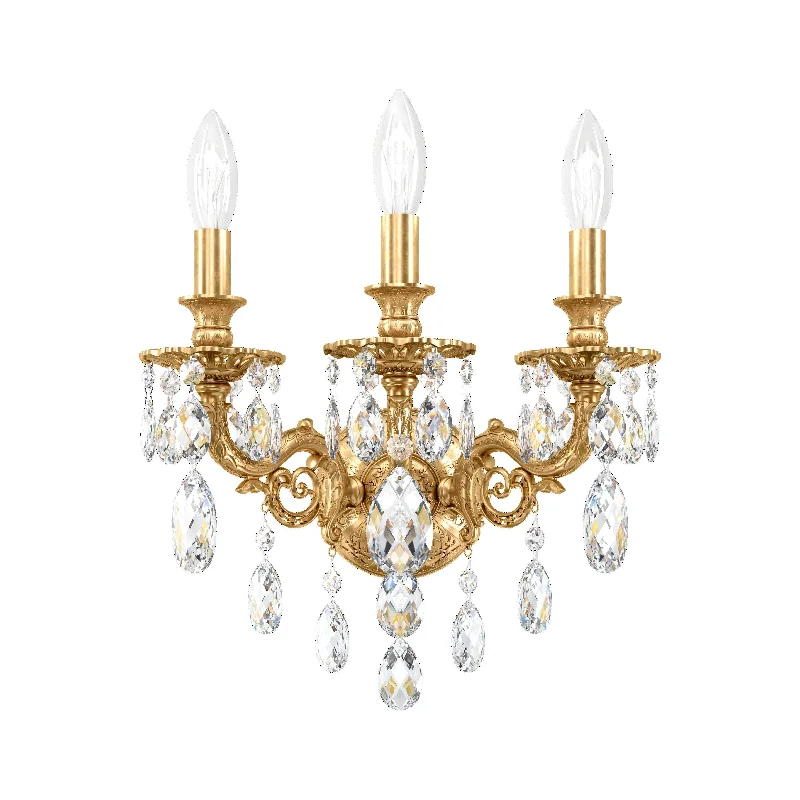 Track lighting for highlighting bookcasesMilano 3-Light Wall Sconce