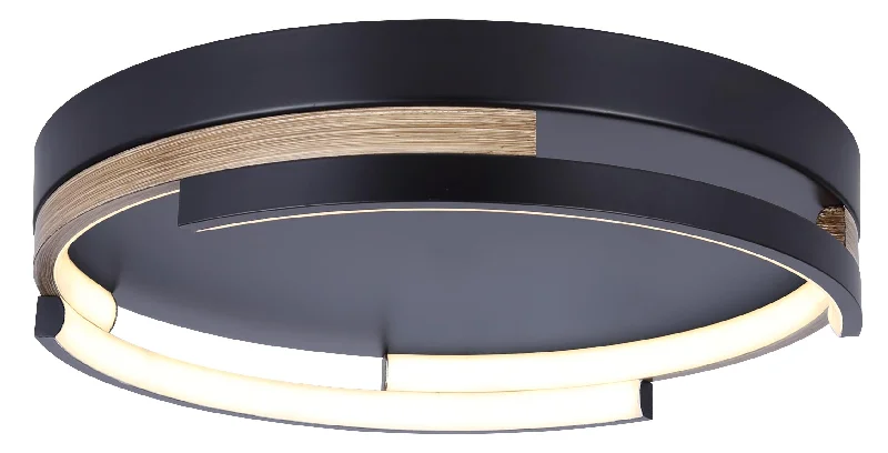 Track lighting with a sleek profileCanarm LFM283A15BKB AZRIA LED Flush Mount in Black and Wood Track lighting with a sleek profileCanarm LFM283A15BKB AZRIA LED Flush Mount in Black and Wood