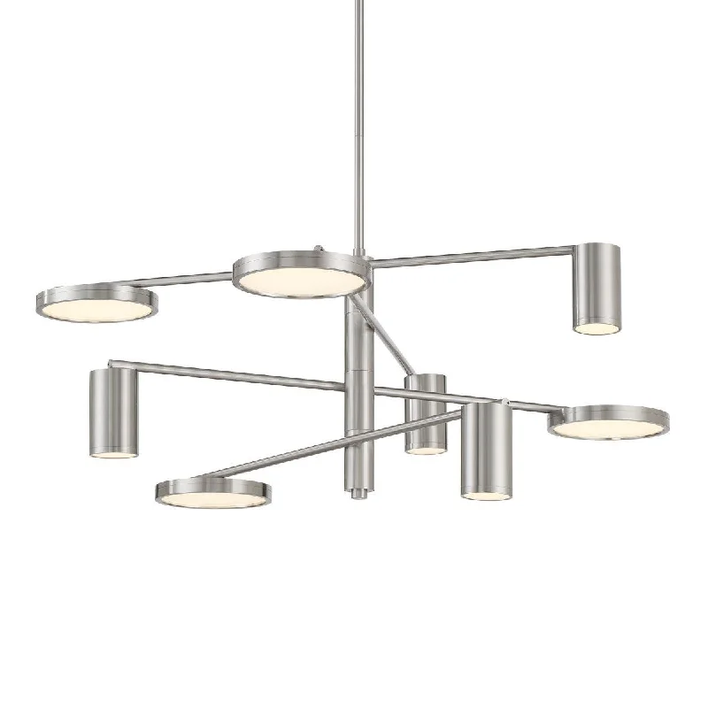 Dust - Resistant Industrial Lighting for Dirty WorkspacesSwivel 36 in. LED Chandelier Brushed Nickel finish Dust - Resistant Industrial Lighting for Dirty WorkspacesSwivel 36 in. LED Chandelier Brushed Nickel finish