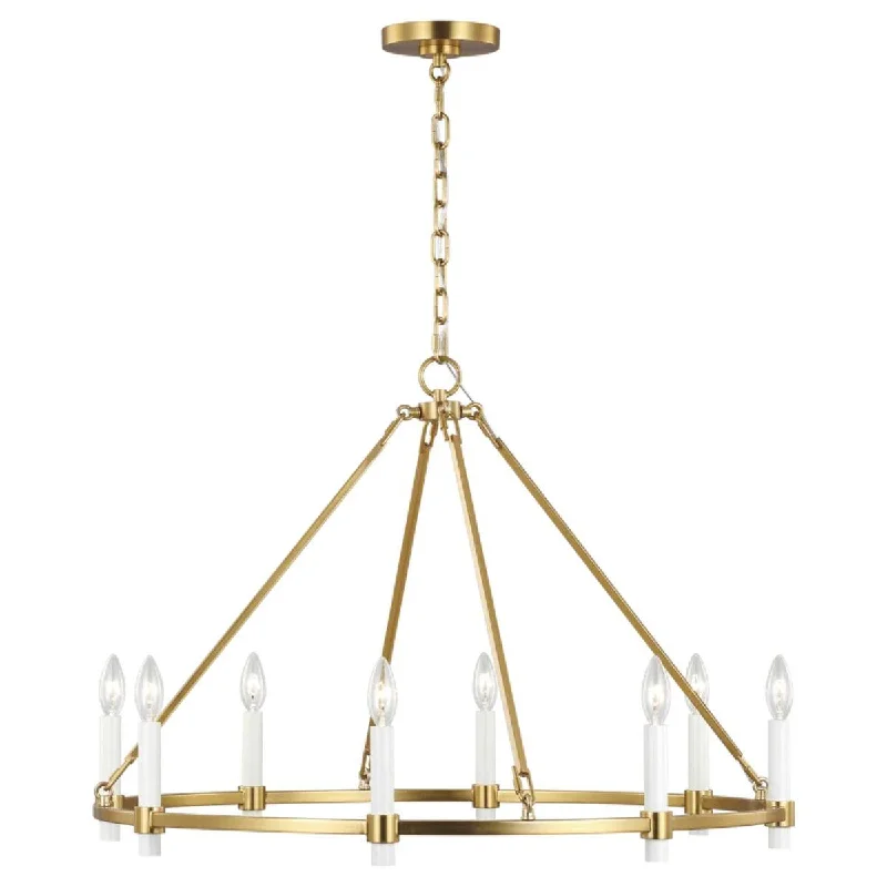 Industrial Lighting for Electronics ManufacturingMarston 33 in. 8 lights Chandelier Burnished Brass finish