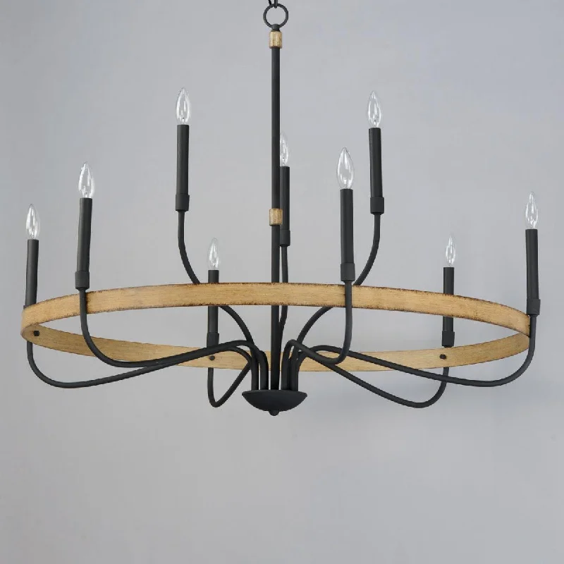 Shock - Resistant Industrial Lighting for Vibrating Machinery AreasFranklin 40 in. 9 Lights Chandelier Black Finish Shock - Resistant Industrial Lighting for Vibrating Machinery AreasFranklin 40 in. 9 Lights Chandelier Black Finish