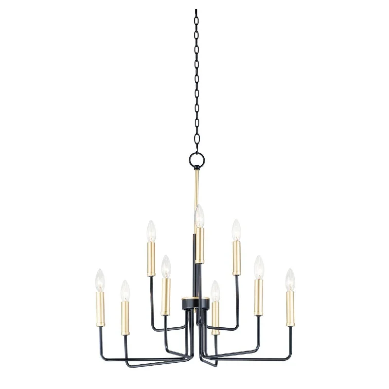Industrial Area Lighting for Large Open SpacesSullivan 25 in. 9 Lights Chandelier Black Finish Industrial Area Lighting for Large Open SpacesSullivan 25 in. 9 Lights Chandelier Black Finish