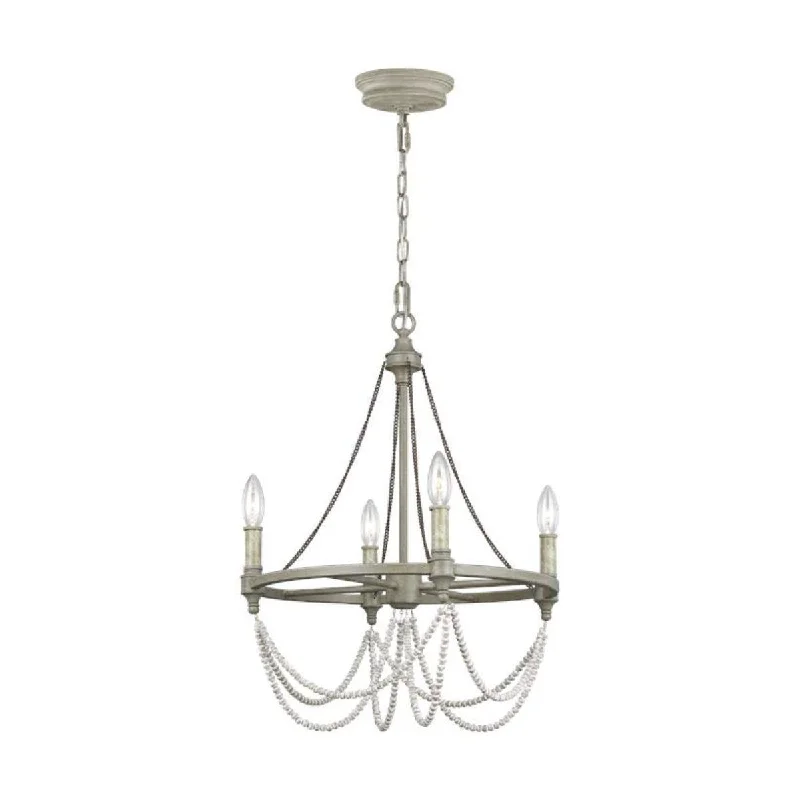 Industrial Ceiling - Mounted Lighting for Assembly PlantsBeverly 18 in. 4 Lights Chandelier Gray Finish Industrial Ceiling - Mounted Lighting for Assembly PlantsBeverly 18 in. 4 Lights Chandelier Gray Finish