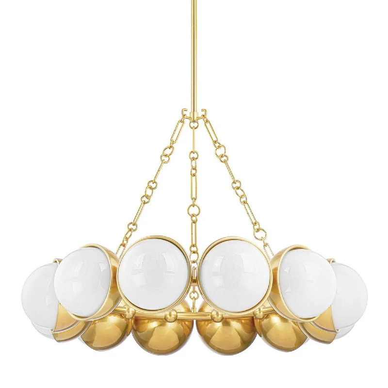 Energy - Efficient Industrial Lighting for Cost - SavingsAlthea 43 in. 12 lights Chandelier vintage polished brass Finish Energy - Efficient Industrial Lighting for Cost - SavingsAlthea 43 in. 12 lights Chandelier vintage polished brass Finish