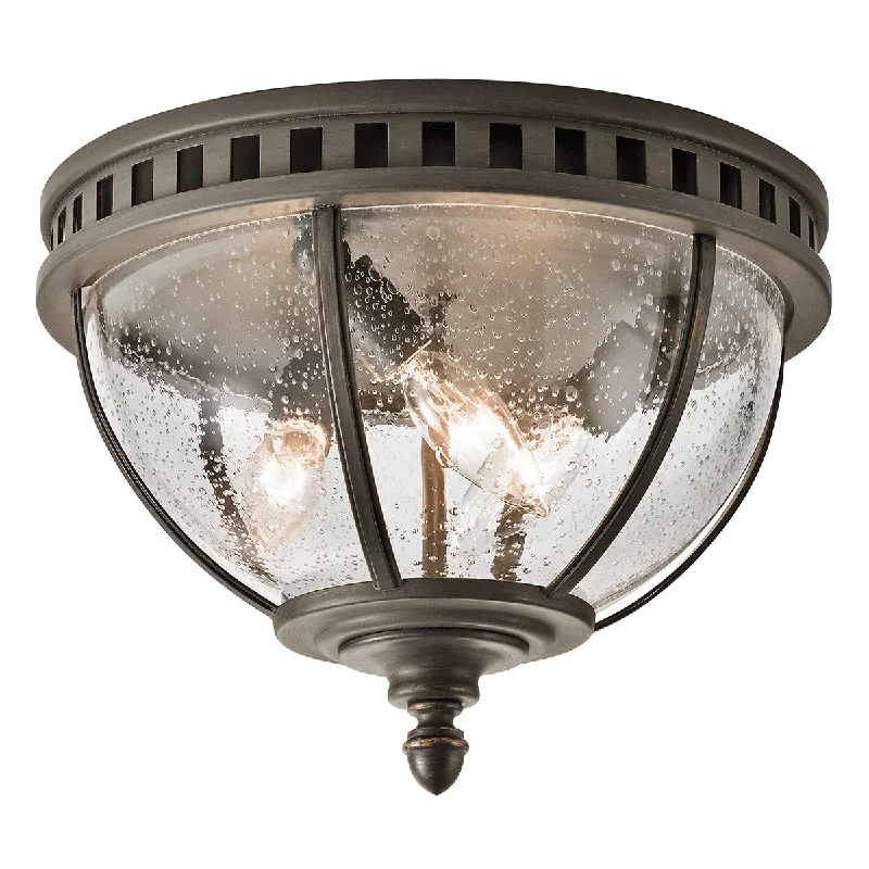 Track lighting with colored glass accentsHalleron 3 Lt Ceiling Flush – Londonderry/Burnished Bronze Finish