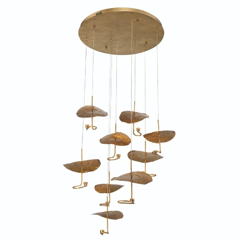 Industrial Lighting for Furniture FactoriesLagatto 36 in. 9 Lights LED Chandelier Bronze Finish Industrial Lighting for Furniture FactoriesLagatto 36 in. 9 Lights LED Chandelier Bronze Finish