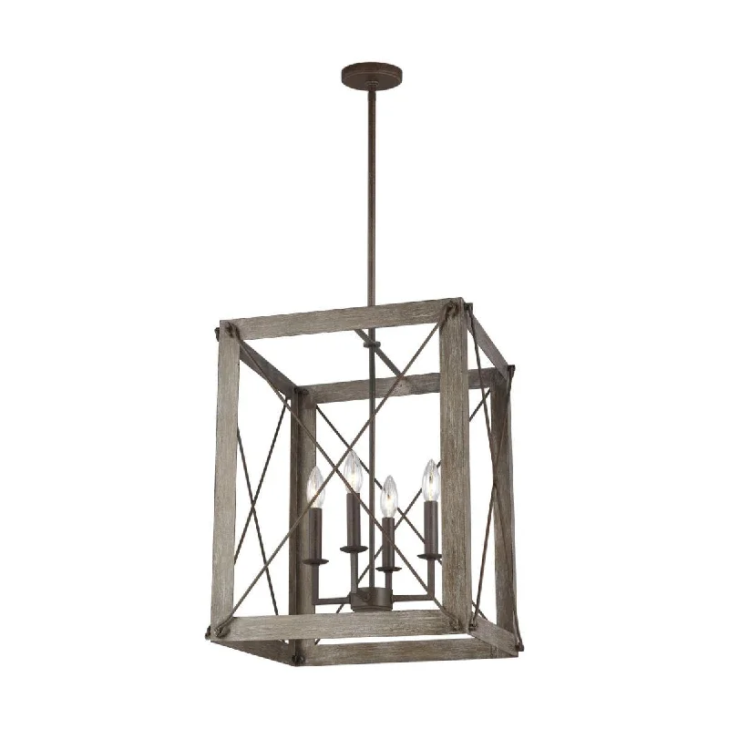 Waterproof Industrial Lighting for Wet AreasThornwood 16 in. 4 Lights Chandelier Brown Finish Waterproof Industrial Lighting for Wet AreasThornwood 16 in. 4 Lights Chandelier Brown Finish