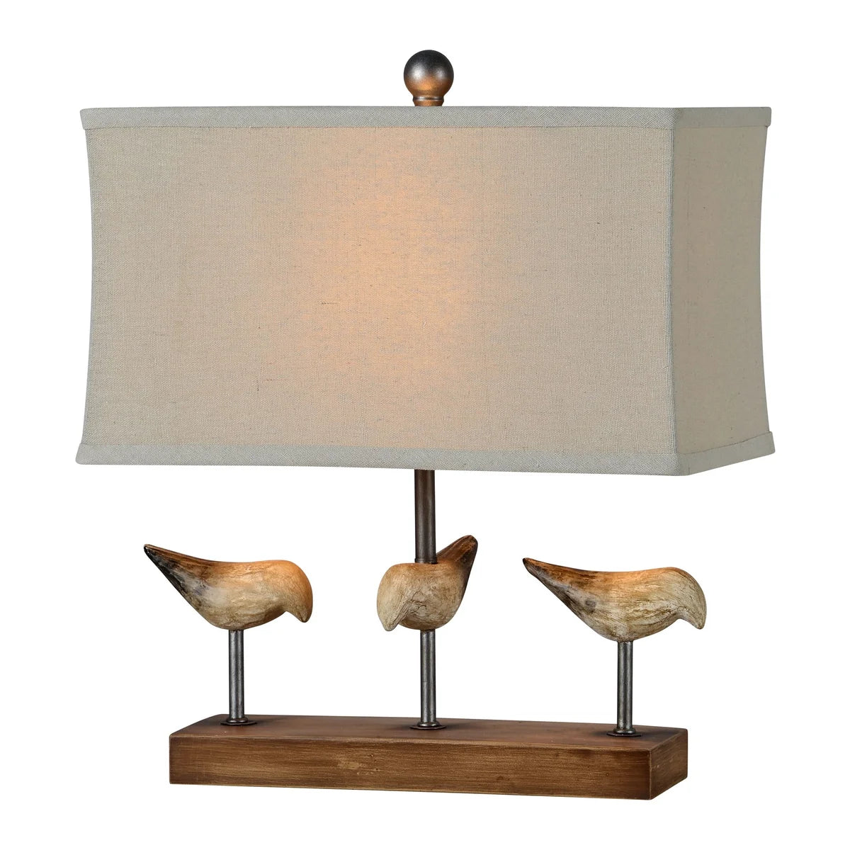 Track lighting for high - ceiling spacesForty West Designs 70909 Snipes Beachy Bird Wooden Table Lamp